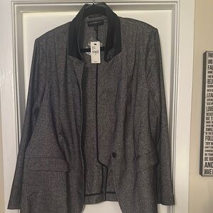 Gray Blazer with Black Trim, size 20
